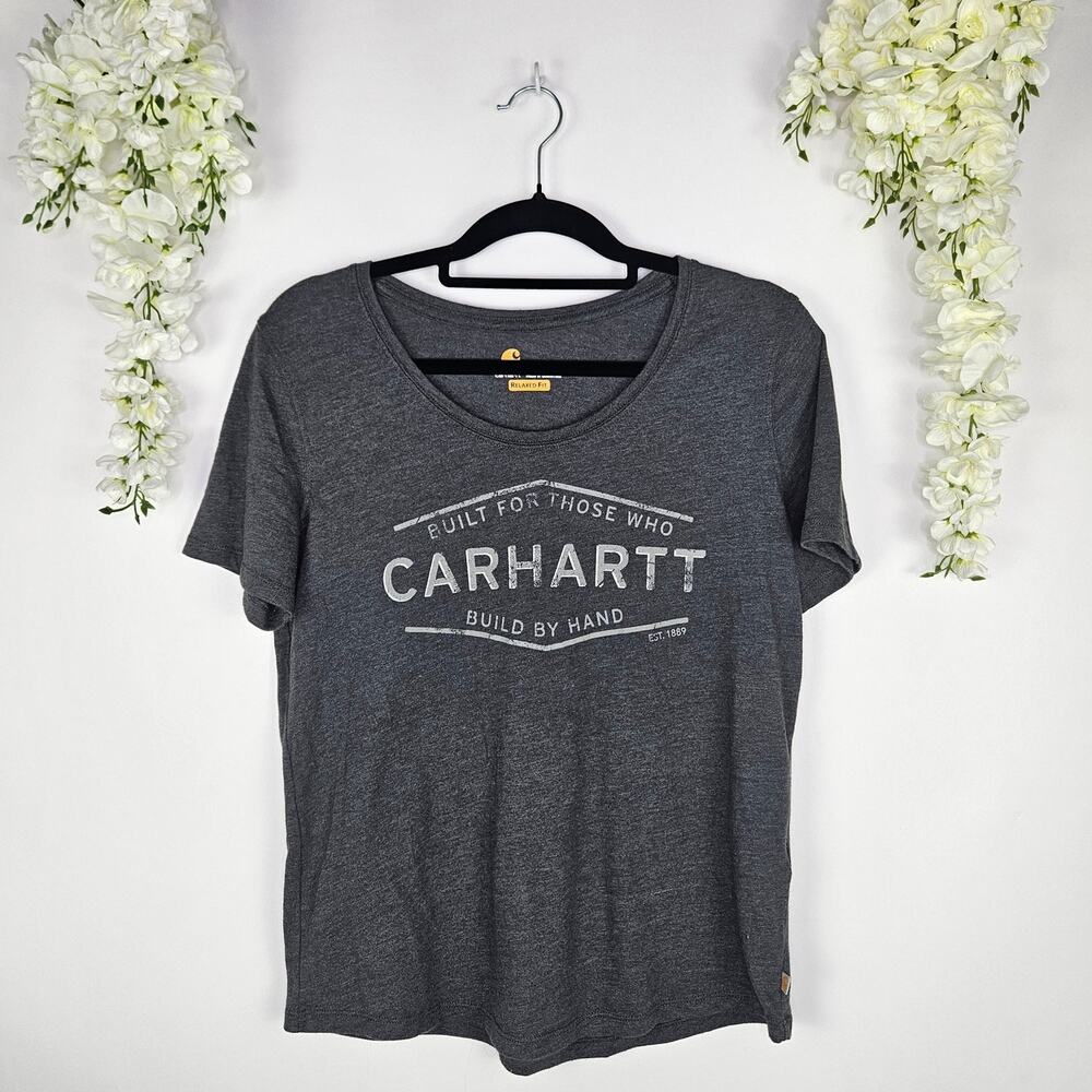 Carhartt Relaxed Fit Graphic T-Shirt Gray Medium M 8 10 Casual Workwear Outdoor